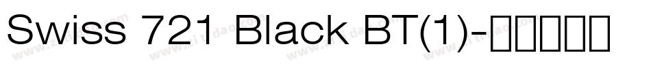 Swiss 721 Black BT(1)字体转换